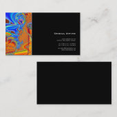 Carte De Visite À l'intérieur d'I · Art de fractale · Bleu et (Devant / Derrière)