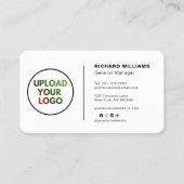 Carte de visite à logo personnalisé – Code QR des (Devant)
