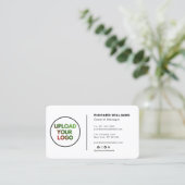Carte de visite à logo personnalisé – Code QR des (Debout devant)