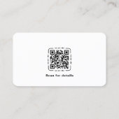 Carte de visite à logo personnalisé – Code QR des (Dos)