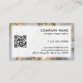 Carte De Visite A luxurious gold and white marble background (Dos)