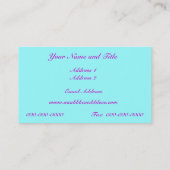 Carte de visite à maille violette fractale (Dos)