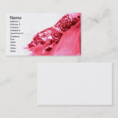 Carte de visite à main rose au henné (Devant / Derrière)