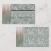  Carte de visite à mélange multiple à fleurs vert  (Devant / Derrière)