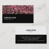 Carte De Visite À mi-chemin - Fleur de cerisier rose (Devant / Derrière)