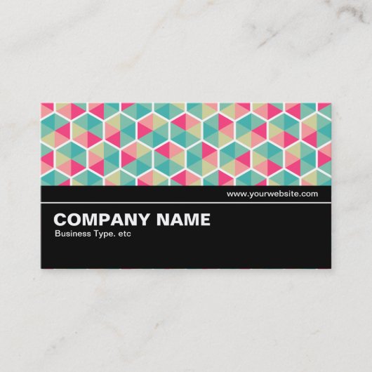 Carte De Visite À mi-chemin V2 - Motif Hexagonal 02 (Devant)