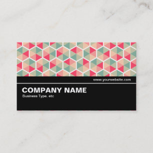 Carte De Visite À mi-chemin V2 - Motif Hexagonal 04