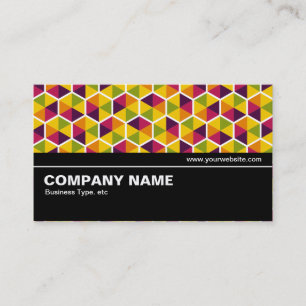 Carte De Visite À mi-chemin V2 - Motif Hexagone 01