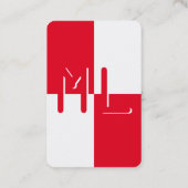 Carte de visite à monogramme en portrait (Dos)