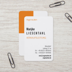 Carte de visite à monogramme en portrait
