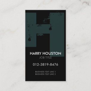 Carte de visite à monogramme lettre H