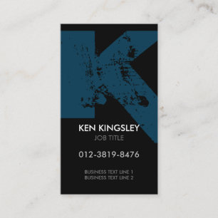 Carte de visite à monogramme lettre K