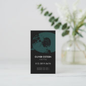 Carte de visite à monogramme lettre O (Debout devant)