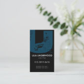 Carte de visite à monogramme lettre U (Debout devant)