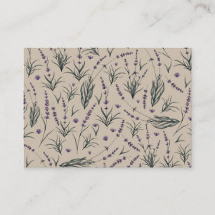 Carte de visite à motif botanique de lavande