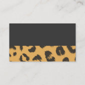 Carte de visite à motif de fourrure de léopard (Dos)