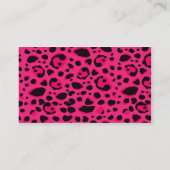 Carte de visite à motif léopard guépard rose néon (Dos)