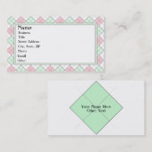 Carte de visite à motifs de losanges (Devant / Derrière)