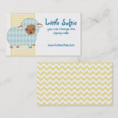 Carte de visite à motifs de losanges de crochet de (Devant / Derrière)