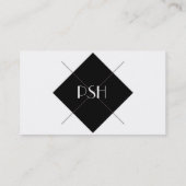 Carte de visite à motifs de losanges de professeur (Dos)