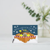 Carte de visite à neige (Debout devant)