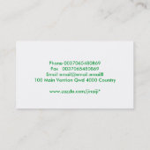 carte de visite à ondes bleues (Dos)