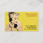 carte de visite à ongles pour peintre maquillage (Devant)