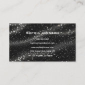 Carte de visite à paillettes noires (Dos)
