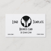 carte de visite à papillon 2 faces (Devant)