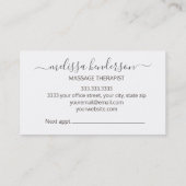 Carte de visite à papillon d'aquarelle violet (Dos)