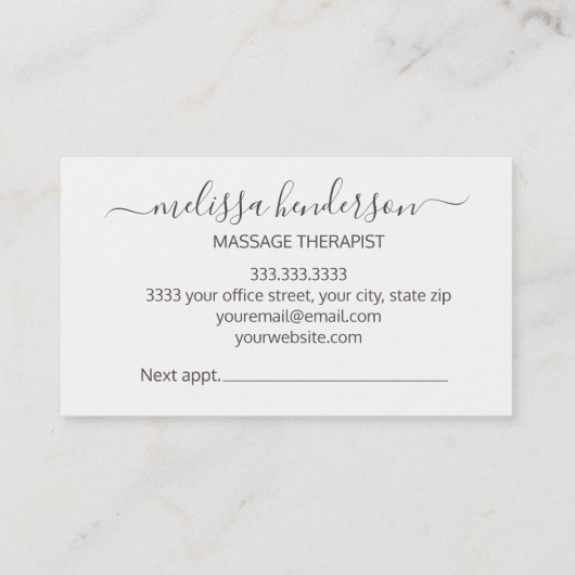 Carte de visite à papillon d'aquarelle violet (Dos)