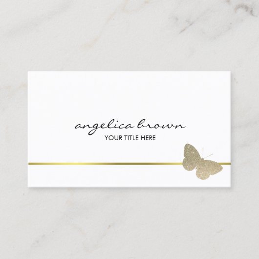 Carte de visite à papillon Parties scintillant (Devant)