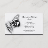 Carte de visite à papillons moderne (Dos)