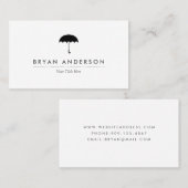 Carte de visite à parapluie noir (Devant / Derrière)