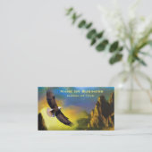 Carte De Visite A Patriotic Design with Bald Eagle Flying (Debout devant)