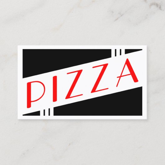 carte de visite à pizza rétro (Devant)