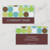 Carte de visite à pointillés rétro (Devant / Derrière)