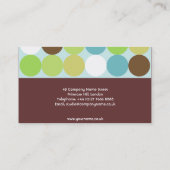 Carte de visite à pointillés rétro (Dos)