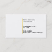 Carte de visite à points de confettis avec feuille (Dos)