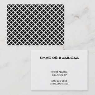 Carte de visite à pois noirs