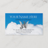 Carte De Visite A pour l'initiale de lettre d'alphabet d'ange (Dos)