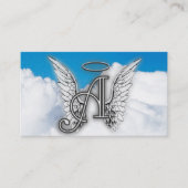 Carte De Visite A pour l'initiale de lettre d'alphabet d'ange (Devant)