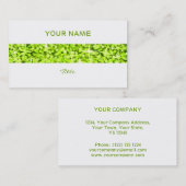 carte de visite à rayure de citron vert (Devant / Derrière)