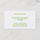 carte de visite à rayure de citron vert (Dos)