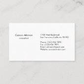 Carte de visite à rayures bleu or (Dos)