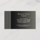 Carte de visite à rayures modernes (Dos)