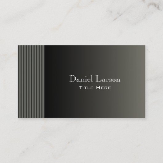 Carte de visite à rayures modernes (Devant)