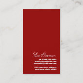 Carte de visite à rayures noir blanc et rouge mode (Dos)