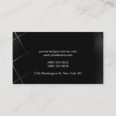 Carte de visite à rayures orange gris noir clair (Dos)