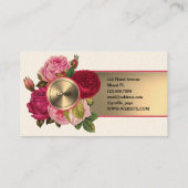 Carte de visite à revêtement métallique rose de st (Dos)